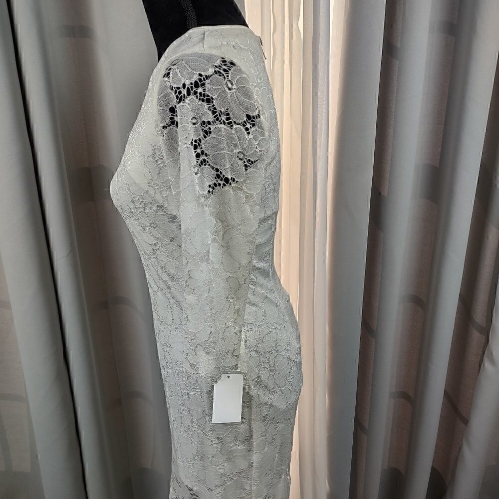 Speechless Women's Eggshell Lace Bodycon Dress with Back Zipper Size 7 (NWT) - Picture 6 of 16